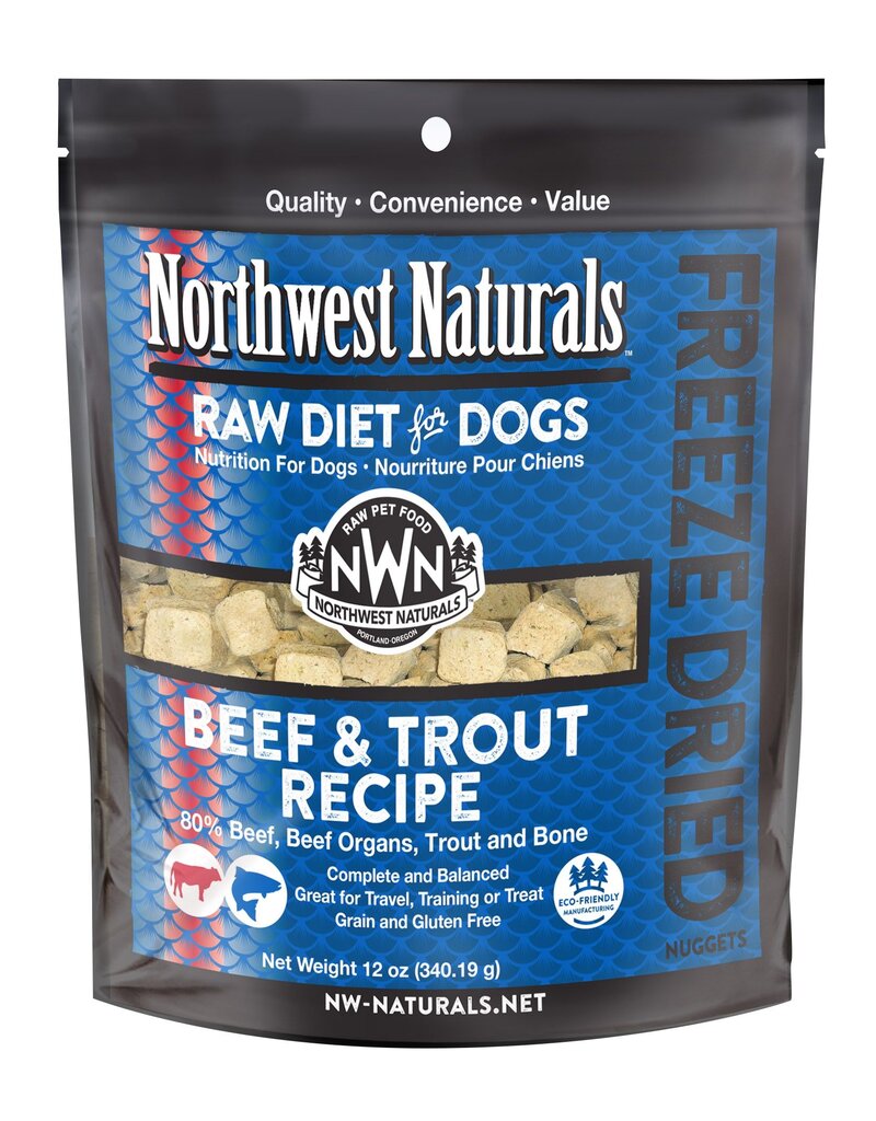 Northwest Naturals Northwest Naturals Freeze Dried Dog Nuggets | Beef & Trout 12 oz