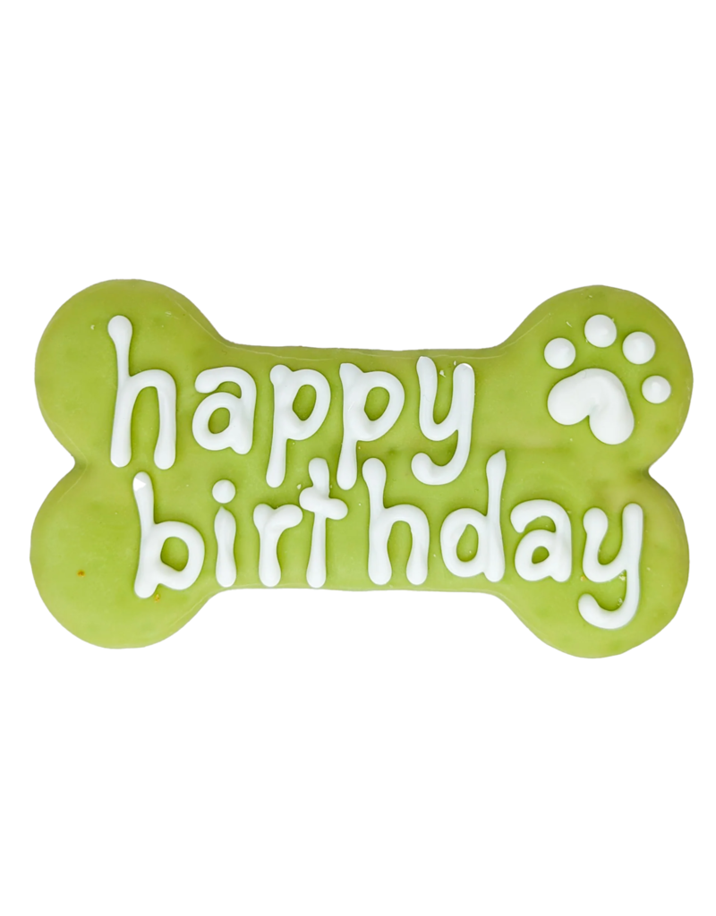 Bosco and Roxy's Bosco & Roxys Bark-Day Collection | 6" Happy Birthday Bone Green single