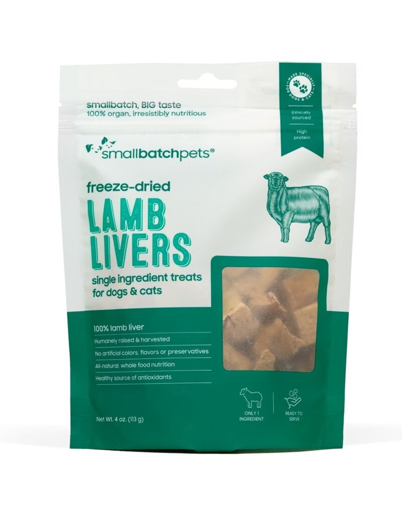 Smallbatch Pets z Smallbatch Freeze Dried Treats | Lamb Liver 3.5 oz