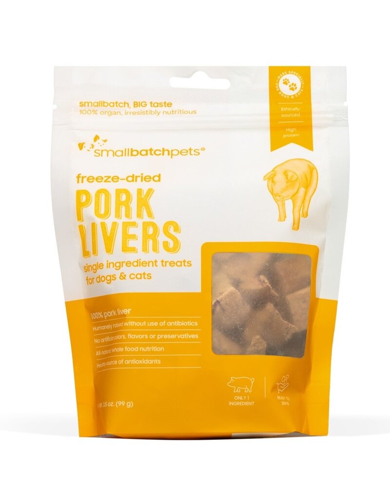 Smallbatch Pets DISC/M Smallbatch Freeze Dried Treats | Pork Liver 3.5 oz