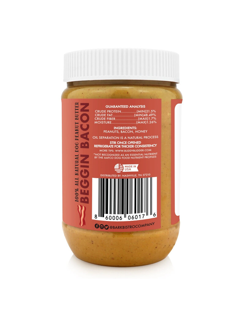 Bark Bistro Bark Bistro Buddy Budder | Beggin Bacon Peanut Butter 17 oz