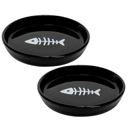 Park Life Park Life | Oscar Classic Round Cat Dish Black