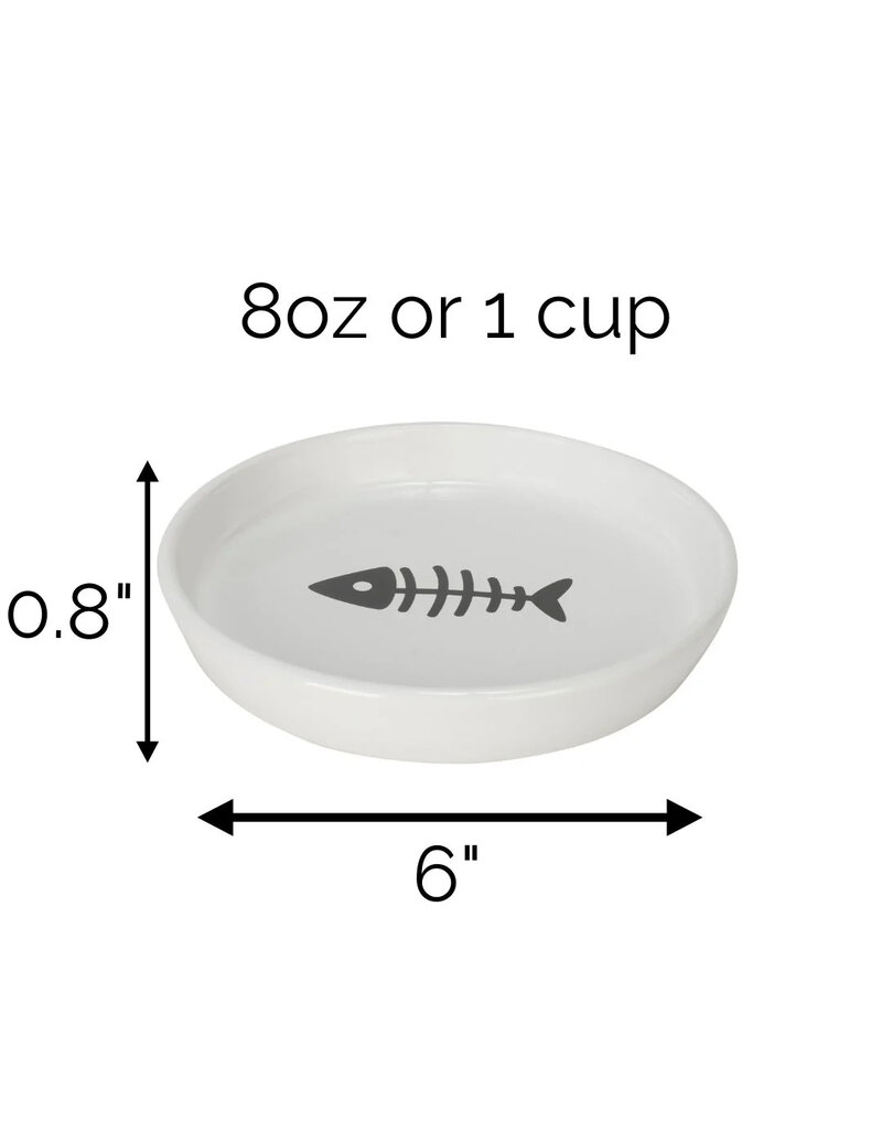 Park Life Park Life |  Oscar Classic Round Cat Dish White