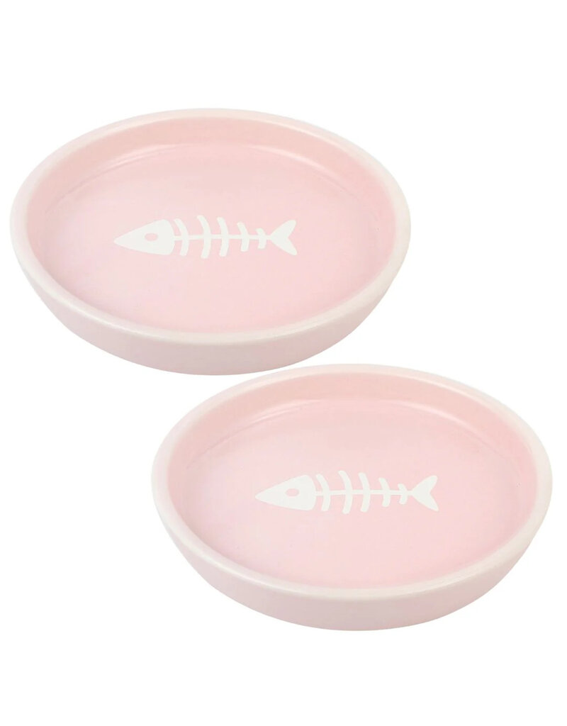 Park Life Park Life | Oscar Classic Round Cat Dish Pink