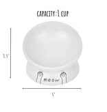 Park Life Park Life | Meow Elevated Ceramic Cat Dish White Small