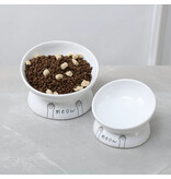 Park Life Park Life | Meow Elevated Ceramic Cat Dish White Small