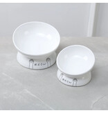 Park Life Park Life | Meow Elevated Ceramic Cat Dish White Small