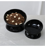 Park Life Park Life | Meow Elevated Ceramic Cat Dish Black Small