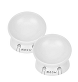 Park Life Park Life | Meow Elevated Ceramic Cat Dish White Small