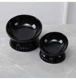 Park Life Park Life | Meow Elevated Ceramic Cat Dish Black Small