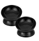 Park Life Park Life | Meow Elevated Ceramic Cat Dish Black Small