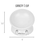 Park Life Park Life | Meow Elevated Ceramic Cat Dish White Large