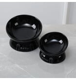Park Life Park Life | Meow Elevated Ceramic Cat Dish Black Large