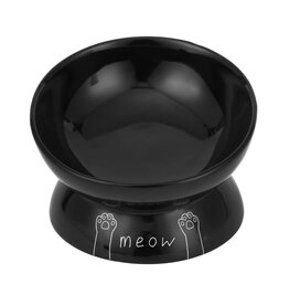 Park Life Park Life | Meow Elevated Ceramic Cat Dish Black Large