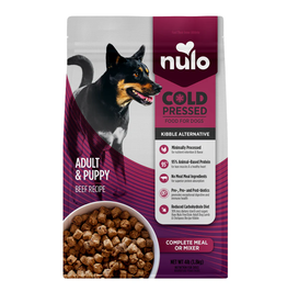 Nulo Nulo Dog Food Cold Pressed | Adult & Puppy Beef Recipe 4 lb