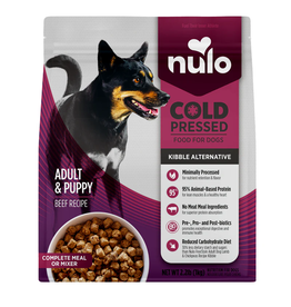 Nulo Nulo Dog Food Cold Pressed | Adult & Puppy Beef Recipe 2.2 lb