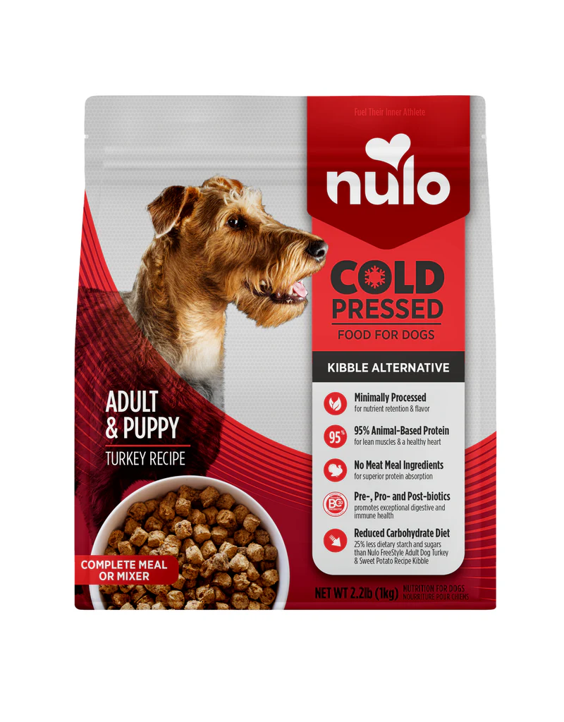 Nulo Nulo Dog Food Cold Pressed | Adult & Puppy Turkey Recipe 2.2 lb