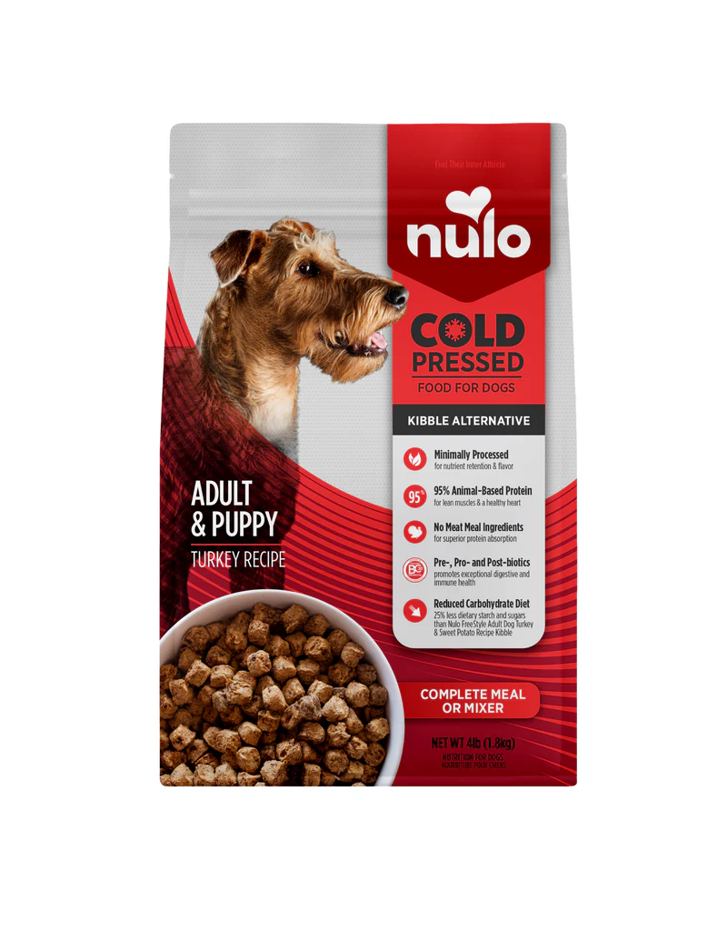 Nulo Nulo Dog Food Cold Pressed | Adult & Puppy Turkey Recipe 4 lb