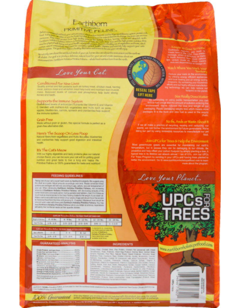 Earthborn Holistic Earthborn Holistic Cat Kibble | Primitive Feline Turkey 12.5 lbs