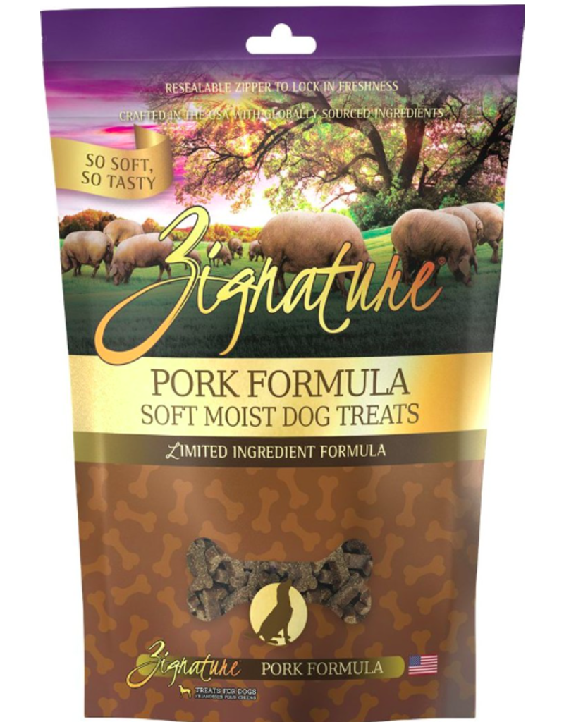 Zignature Zignature Soft Dog Treats | Pork Mini Hearts 4 oz