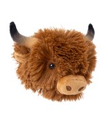 Tall Tails Tall Tails Plush Dog Toys | 2-in-1 Highland Cow Head Hidden Squeaker 4"
