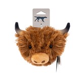 Tall Tails Tall Tails Plush Dog Toys | 2-in-1 Highland Cow Head Hidden Squeaker 4"