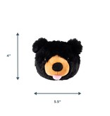 Tall Tails Tall Tails Plush Dog Toys | 2-in-1 Black Bear Head Ball 4"