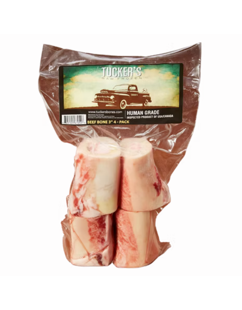 Tuckers Tucker's Raw Frozen Dog Food Frozen Bones | Beef Marrow Bones 6" 4 pk (*Frozen Products for Local Delivery or In-Store Pickup Only. *)