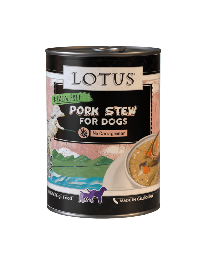 Lotus Natural Pet Food Lotus Stew Canned Dog Food | Grain Free Pork Stew 12.5 oz single