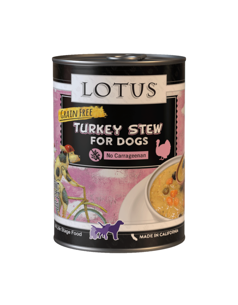 Lotus Natural Pet Food Lotus Stew Canned Dog Food | Grain Free Turkey Stew 12.5 oz CASE/12