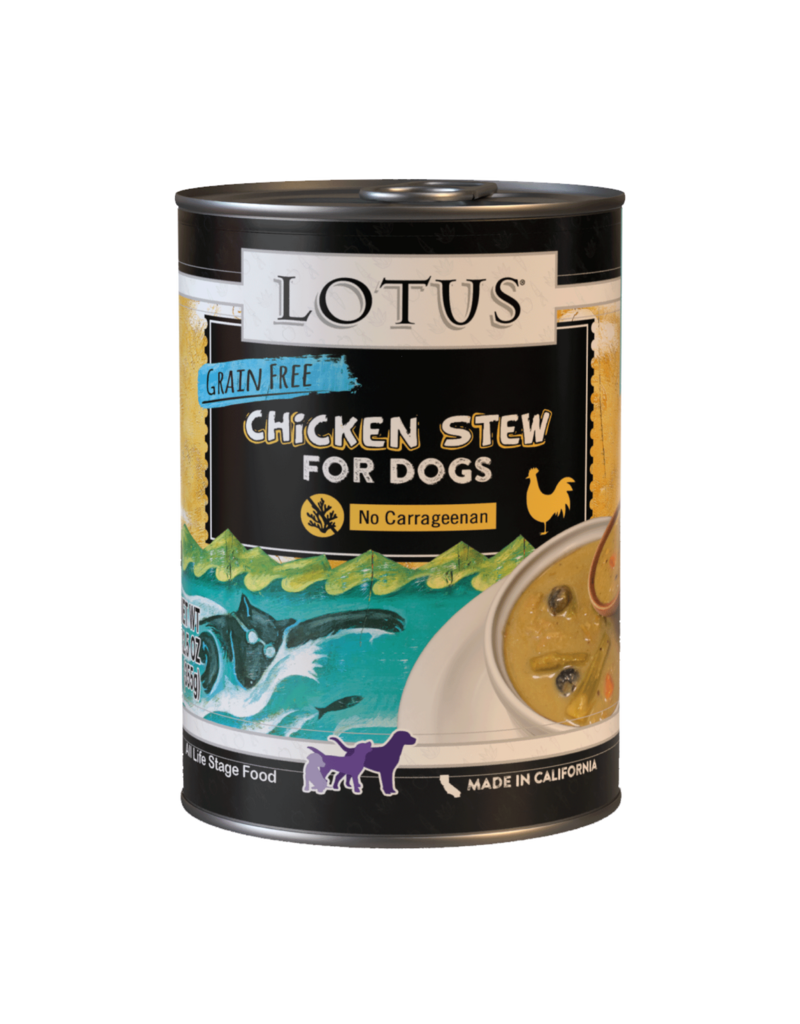 Lotus Natural Pet Food Lotus Stew Canned Dog Food | Grain Free Chicken & Asparagus 12.5 oz CASE/12