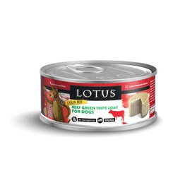 Lotus Natural Pet Food Lotus Pate Canned Dog Food | Grain Free Beef Green Tripe Loaf 5.3 oz single