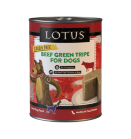 Lotus Natural Pet Food Lotus Pate Canned Dog Food | Grain Free Beef Green Tripe Loaf 12.5 oz CASE/12