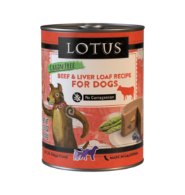 Lotus Natural Pet Food Lotus Pate Canned Dog Food | Grain Free Beef & Liver Loaf 12.5 oz single