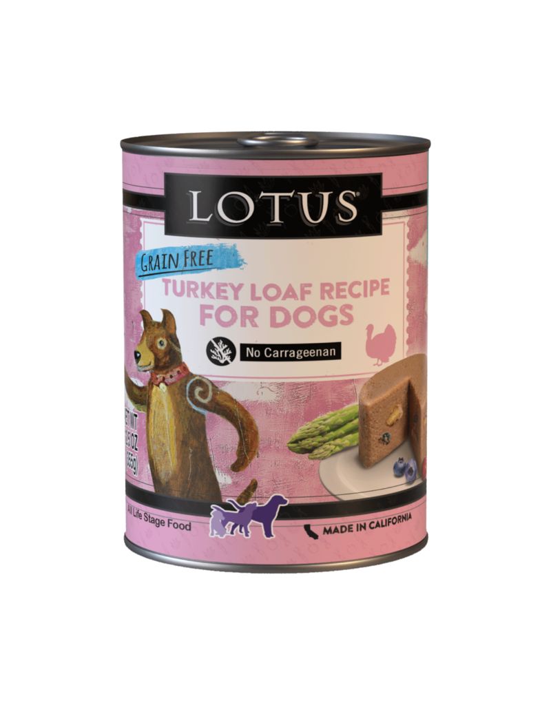 Lotus Natural Pet Food Lotus Pate Canned Dog Food | Grain Free Turkey Loaf 12.5 oz single