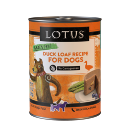 Lotus Natural Pet Food Lotus Pate Canned Dog Food | Grain Free Duck Loaf 12.5 oz single