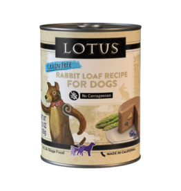 Lotus Natural Pet Food Lotus Pate Canned Dog Food | Grain Free Rabbit Loaf 12.5 oz CASE/12