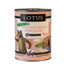 Lotus Natural Pet Food Lotus Pate Canned Dog Food | Grain Free Pork Loaf 12.5 oz CASE/12