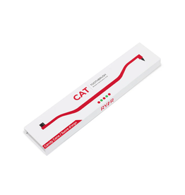 Ryercat Ryercat Toothbrush | Dual Sided for Cats Candy Cane Red