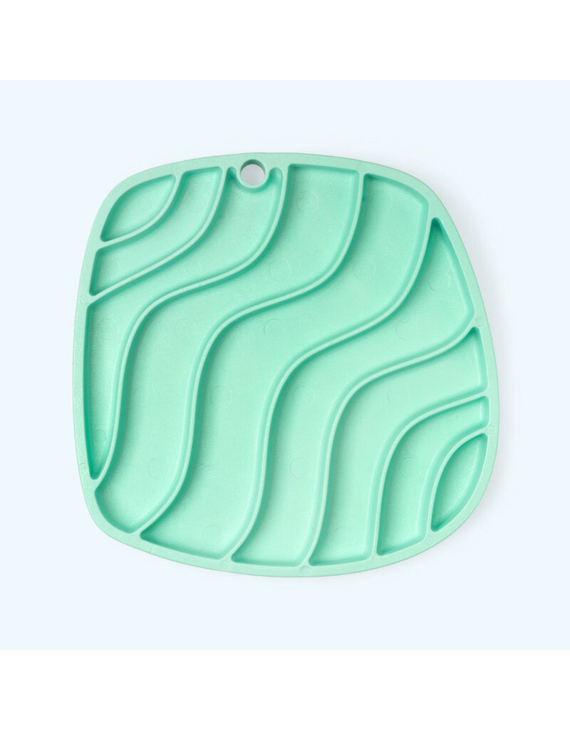 West Paw West Paw Sea Flex | Dog Feast Mat Waves Mint Green Limited Edition