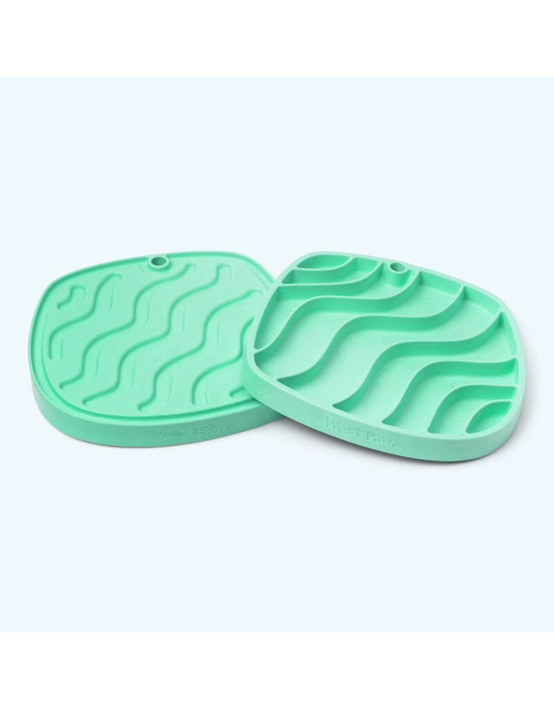 West Paw West Paw Sea Flex | Dog Feast Mat Waves Mint Green Limited Edition