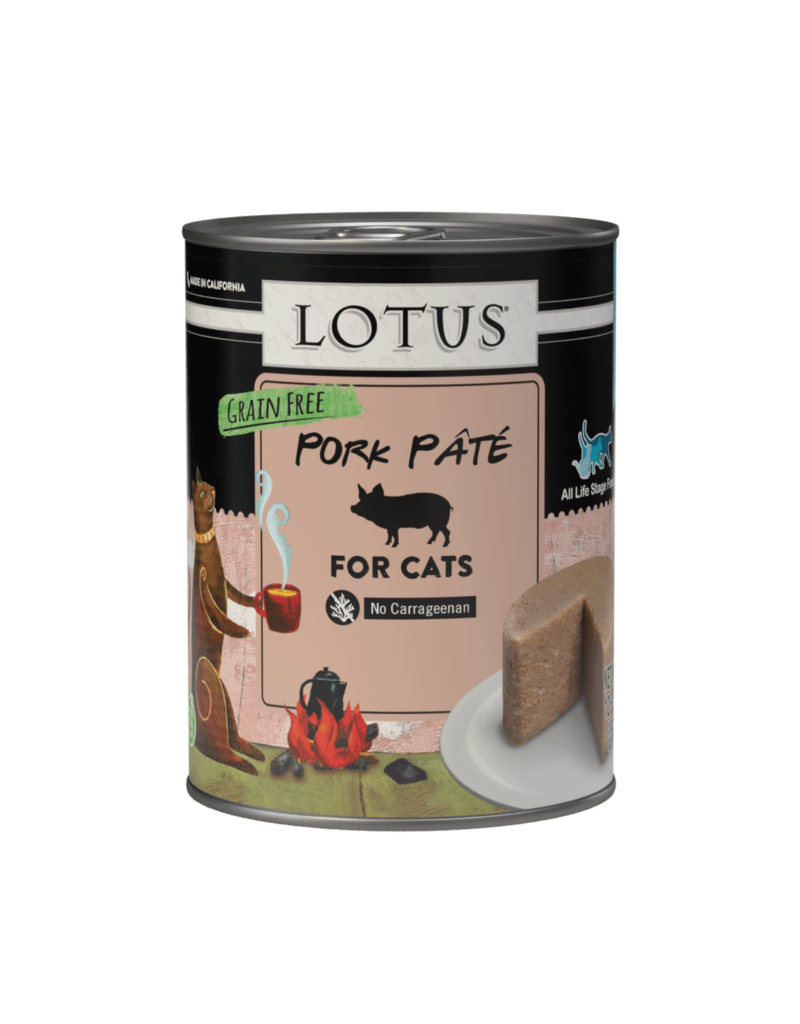 Lotus Natural Pet Food Lotus Pate Canned Cat Food | Grain Free Pork 12.5 oz CASE/12