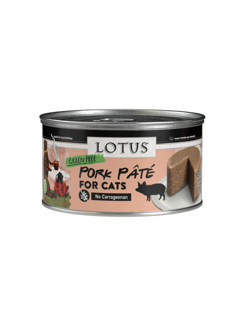 Lotus Natural Pet Food Lotus Pate Canned Cat Food | Grain Free Pork 2.75 oz single