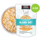 Koha Koha Bland Diet Cat Food | LID Chicken Shreds & White Rice w/ Pumpkin Pouch 6 oz 12 ct CASE