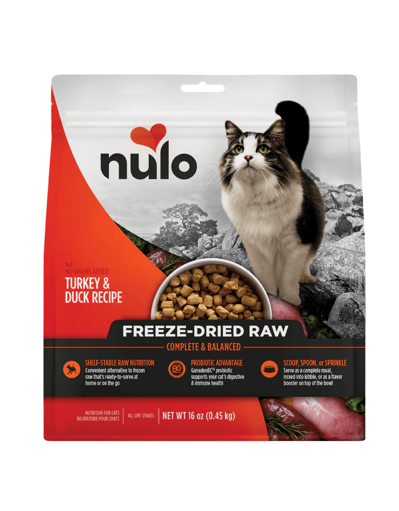 Nulo Nulo Freeze-Dried Cat Food | Turkey & Duck Recipe 16 oz