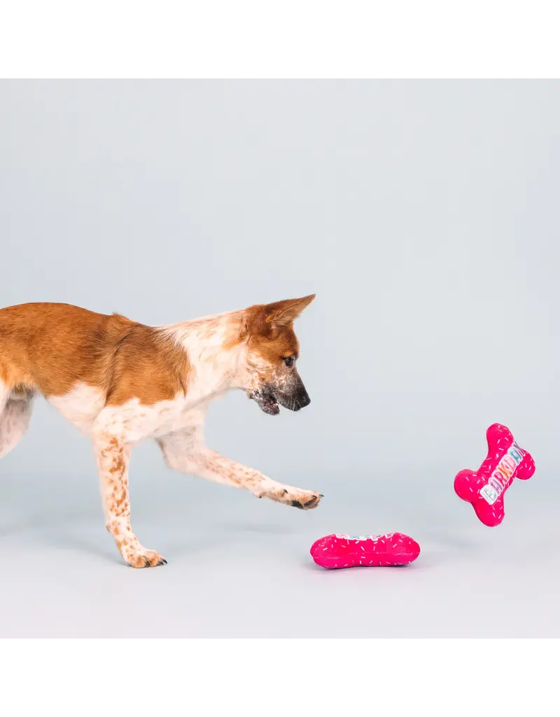 Pet Shop Pet Shop Fringe Studio Plush Dog Toy | It's My Barkday Pink Bones 2 Pack