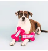 Pet Shop Pet Shop Fringe Studio Plush Dog Toy | It's My Barkday Pink Bones 2 Pack
