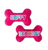 Pet Shop Pet Shop Fringe Studio Plush Dog Toy | It's My Barkday Pink Bones 2 Pack