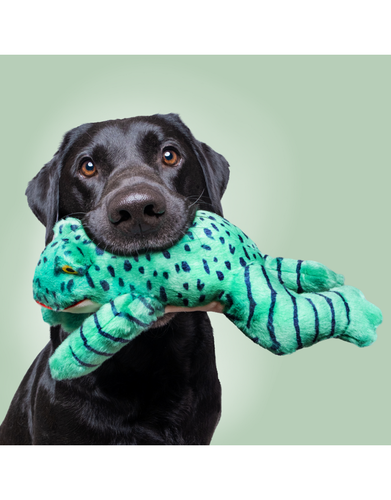 Fluff & Tuff Fluff & Tuff Inc. Dog Toys | Oliver Green Frog Medium