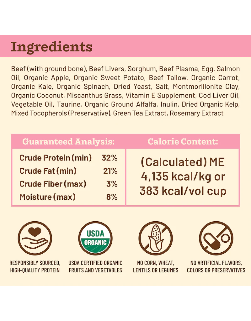 Primal Pet Foods Primal Kibble In The Raw | Feline Beef 4 lb